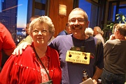 3-10-Everyone followed the yellow brick road up to the 28th floor for the chapter social (Kathy Spissman and President Paul Susi)